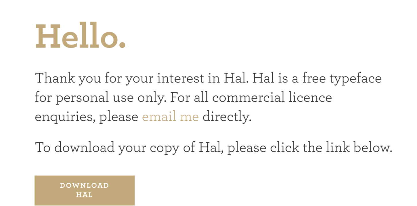 Hal Best font